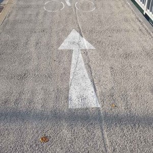 Freiburger Brücke, Innsbruck - Radfahrer