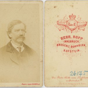 CdV Herrenporträt Atelier Gebrüder Bopp Innsbruck 1870er