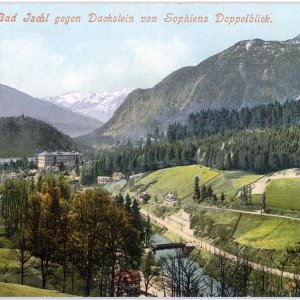 Salzkammergut. Bad Ischl gegen Dachstein von Sophiens Doppelblick
