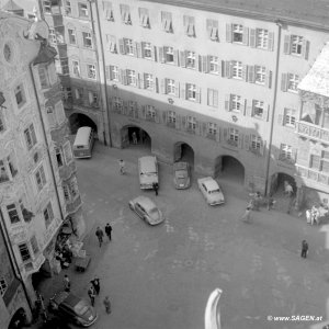 Innsbruck Blick vom Stadtturm, September 1960