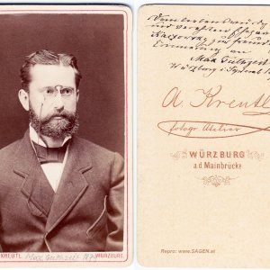 CdV Porträt Max Guthzeit Atelier Kreuth Würzburg 1879