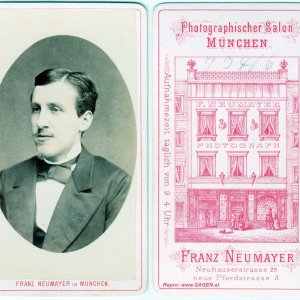 CdV Herrenporträt Photographischer Salon Franz Neumayer München