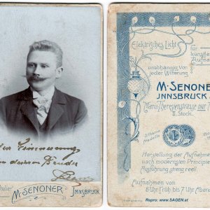 CdV Herrenporträt Atelier M. Senoner, Innsbruck