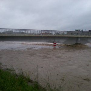 Salzach Hochwasser in Salzburg 2.6.2013