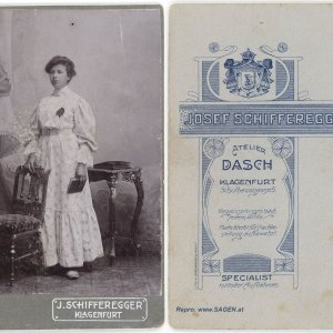 CdV Damenporträt Atelier Josef Schifferegger, Klagenfurt