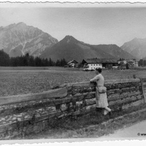 Blick von der Uferstraße bei Pertisau 1940er