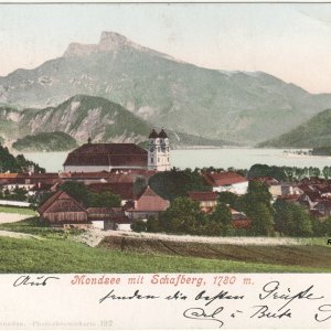 Mondsee mit Schafberg, 1780 m.