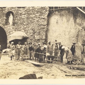 Baustelle Lourdesgrotte Bisamberg 1933
