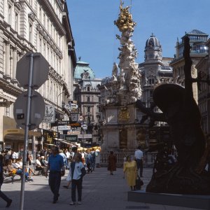 Wien Graben und Pestsäule um 1990