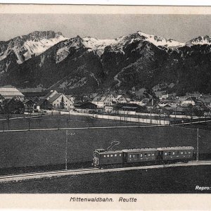 Mittenwaldbahn. Reutte um 1914