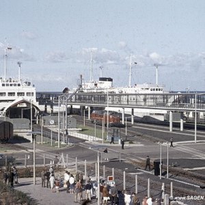 Bahnfähren, Trajektverkehr, Hafen, Bahnhof Puttgarden