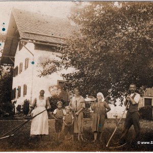 Porträt einer Bauernfamilie