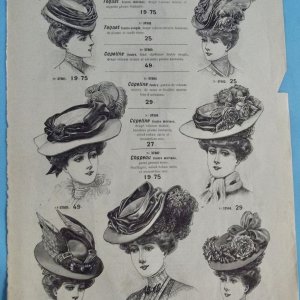 Hutmode für Damen 1905