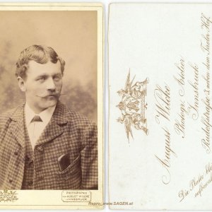 CdV Herrenporträt Atelier August Wilcke Innsbruck