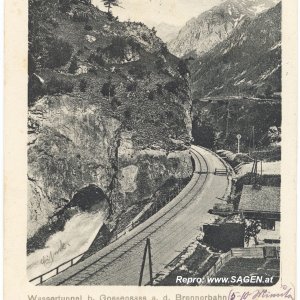 Wassertunnel bei Gossensaß an der Brennerbahn