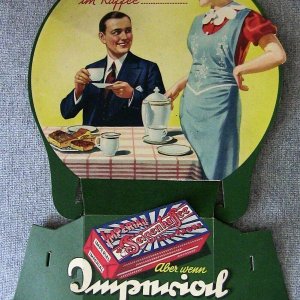 Imperial Feigenkaffee Werbeaufsteller um 1935-1940