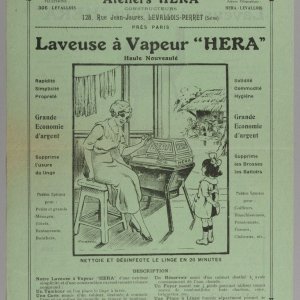 Laveuse a vapeur "Hera" Werbeinserat um 1920