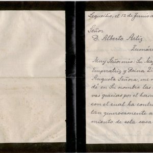 Erwein Gudenus Brief Lequeitio Baskenland 12. Juni 1923