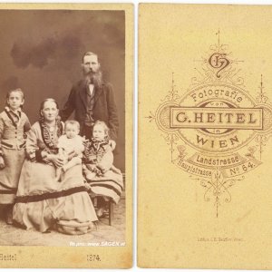 Familienporträt Atelier Gustav Heitel, Wien