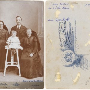 Familienporträt in Tracht, Atelier Hanns Flixeder Lambach