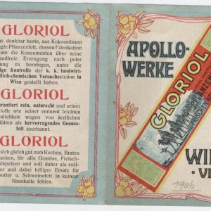 Gloriol Kokonussfett Apollo-Werke Wien Werbekalender 1906