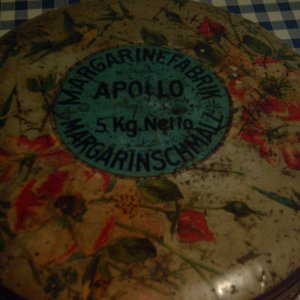 Apollowerke Wien Margarinschmalz 5 Kg Blechdose um 1910