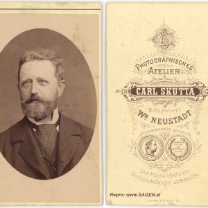 CdV Herrenporträt Atelier Carl Skutta, Wiener Neustadt 1873