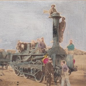 Reinigung einer Lokomotive