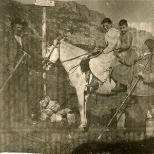 Touristen auf der Seiser Alpe ca.1910