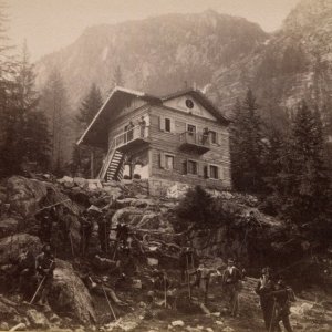 Rifugio Bologini in der Adamello Gruppe