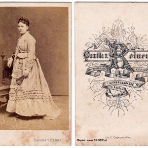 CdV Damenporträt, Atelier Camilla v. Reiner, Wien