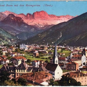 Gries und Bozen mit dem Rosengarten