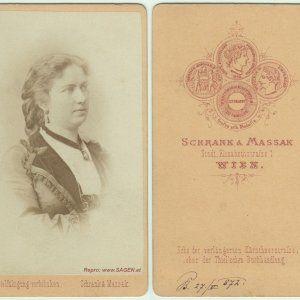 CdV Damenporträt, Atelier Schrank & Massak, Wien