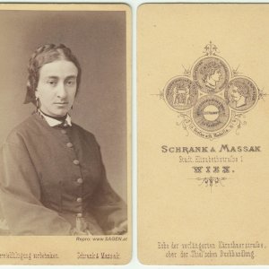 CdV Damenporträt, Atelier Schrank & Massak, Wien