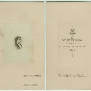 CdV Damenporträt, Atelier Xaver Massak, Wien