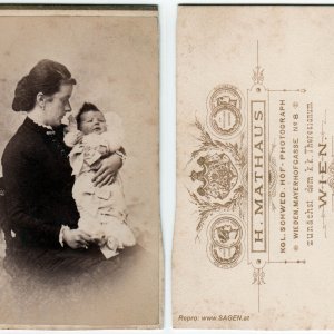 CdV, Mutter mit Kind, Atelier H. Mathaus, Wien