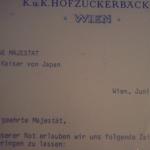 Demel Konditorei Wien Kohlmarkt 14 Unterlagen 1984
