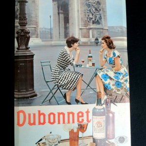 Dubonnet Werbung Emailloidschild Frankreich 1961