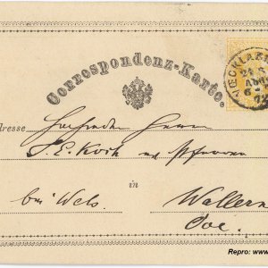 Ganzsache - Correspondenz-Karte 1872