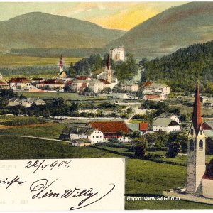 Bruneck mit Stegen um 1903