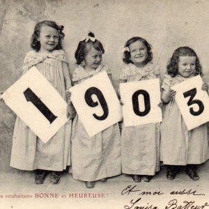 Französische Neujahrskarte