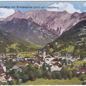 Medium 'Schruns im Montafon mit Zimbaspitze' in der Kategorie 'Vorarlberg'