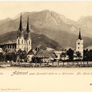 Stiftskirche Admont gegen Sparafeld und Hahnstein