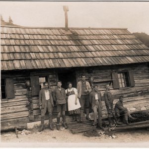 Auf einer Berghütte