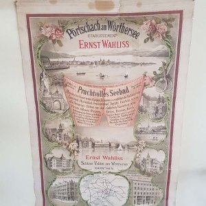 Wahliss Etablissement Pörtschach am Wörther See Plakat um 1898