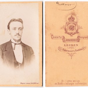 CdV Porträt Atelier Johann Brandner Leoben