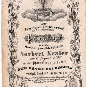 Erinnerung Primitzfeier, Innsbruck 1858, Lithografie C. A. Czichna