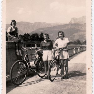 Porträt Fahrradfahrerinnen
