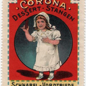 Medium 'Corona Dessert-Stangen' in der Kategorie 'Vignetten, Reklamemarken, Cinderella'