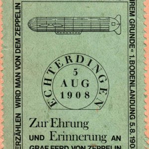 Vignette zur Ehrung Graf Zeppelin 1908